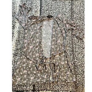 Women's RENE ROFE Sleepwear Robe Size Small Floral Print